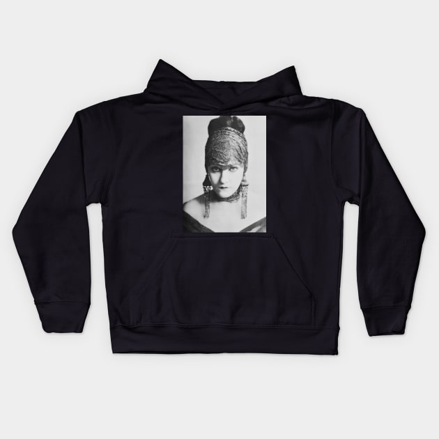 Regal Siren Gloria Swanson Kids Hoodie by SILENT SIRENS